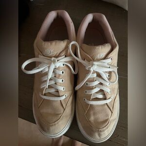 Nike Peach Canvas Sneakers with White Laces